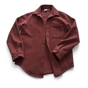 Aritzia burgundy TNA sweatfleece shirt -  XS